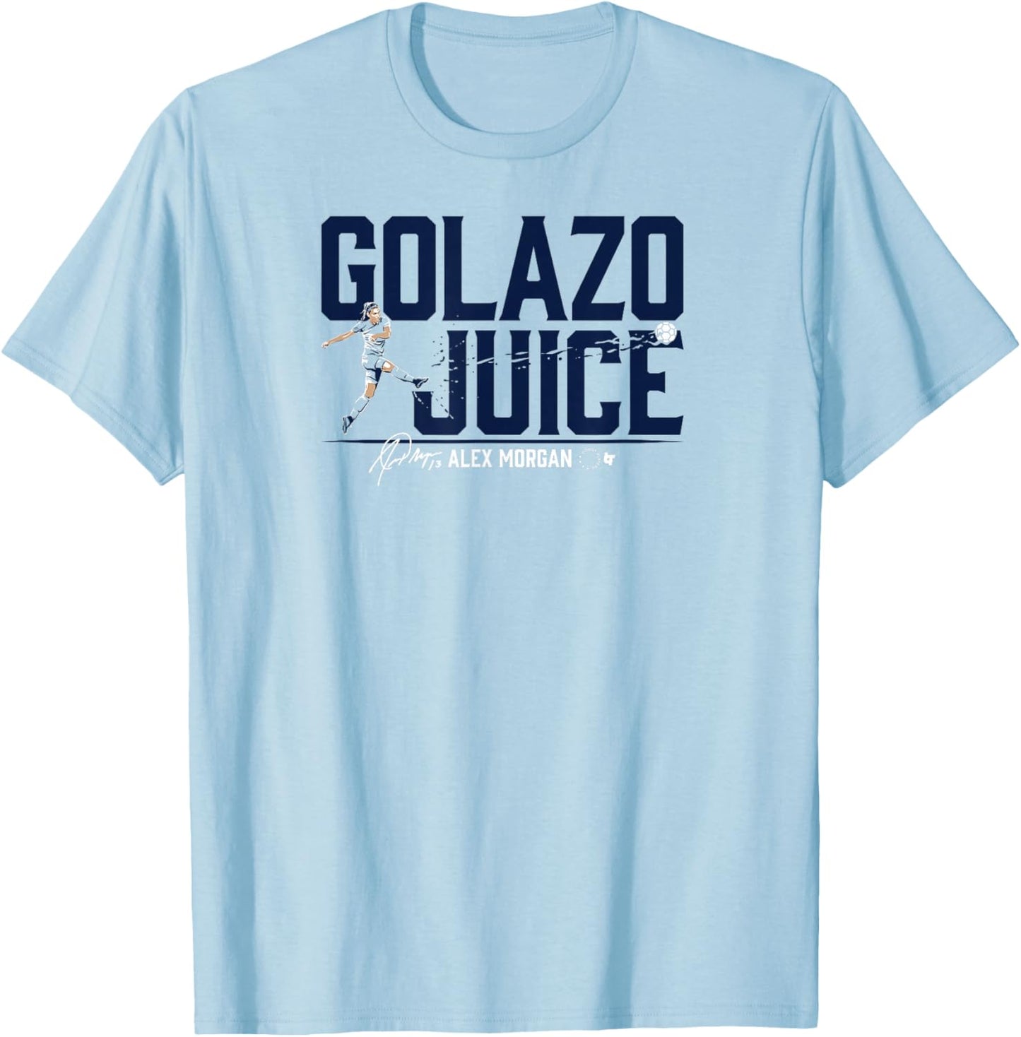 Alex Morgan: Golazo Juice USWNTPA - USA Soccer T-Shirt - T-Shirt | Light Blue