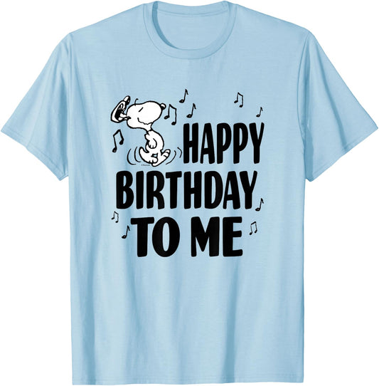 Peanuts Happy Birthday for Me T-Shirt - T-Shirt | Light Blue