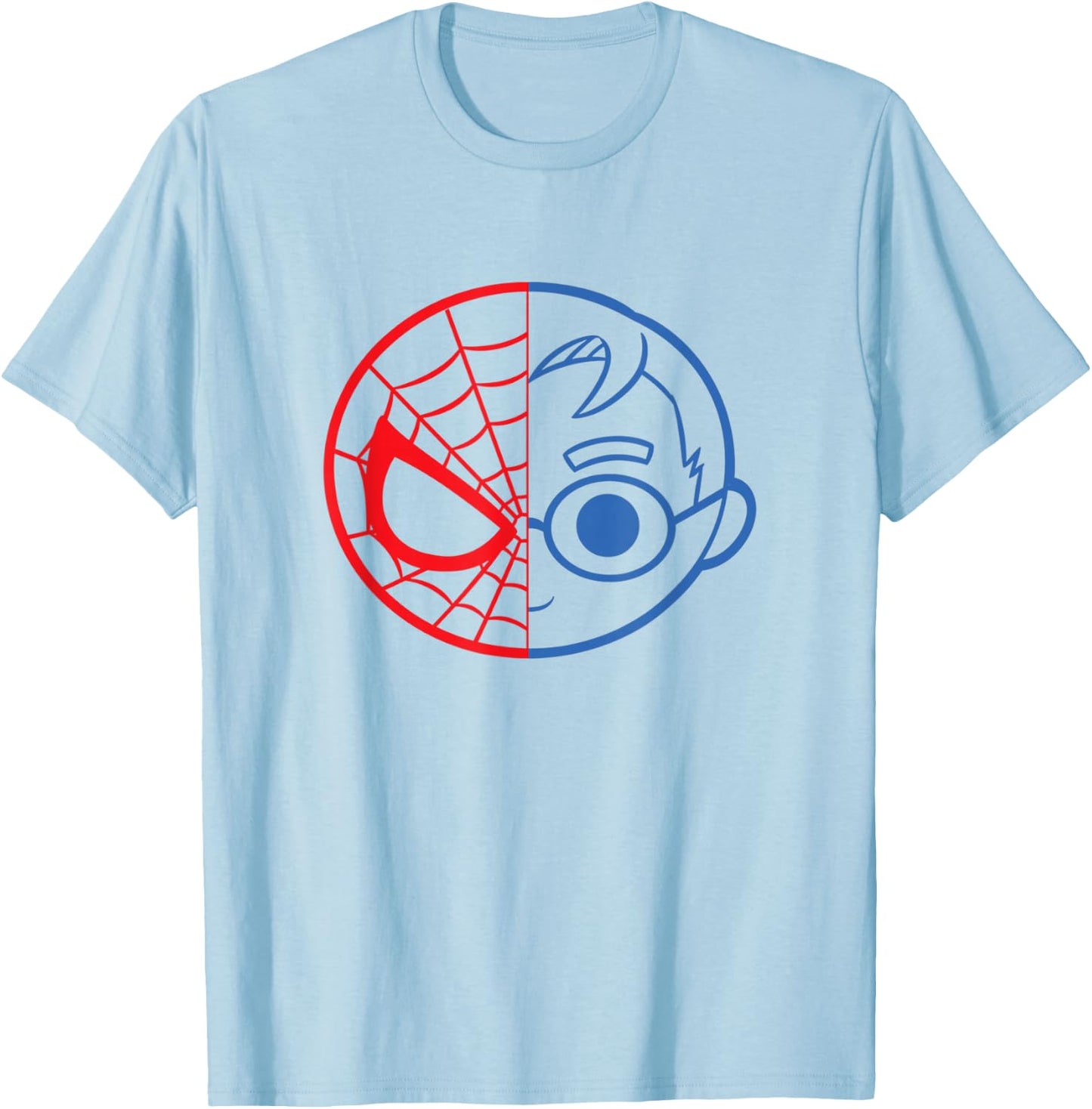 Marvel Comics Retro Classic Spider-Man Peter Parker Chibi T-Shirt - T-Shirt | Light Blue