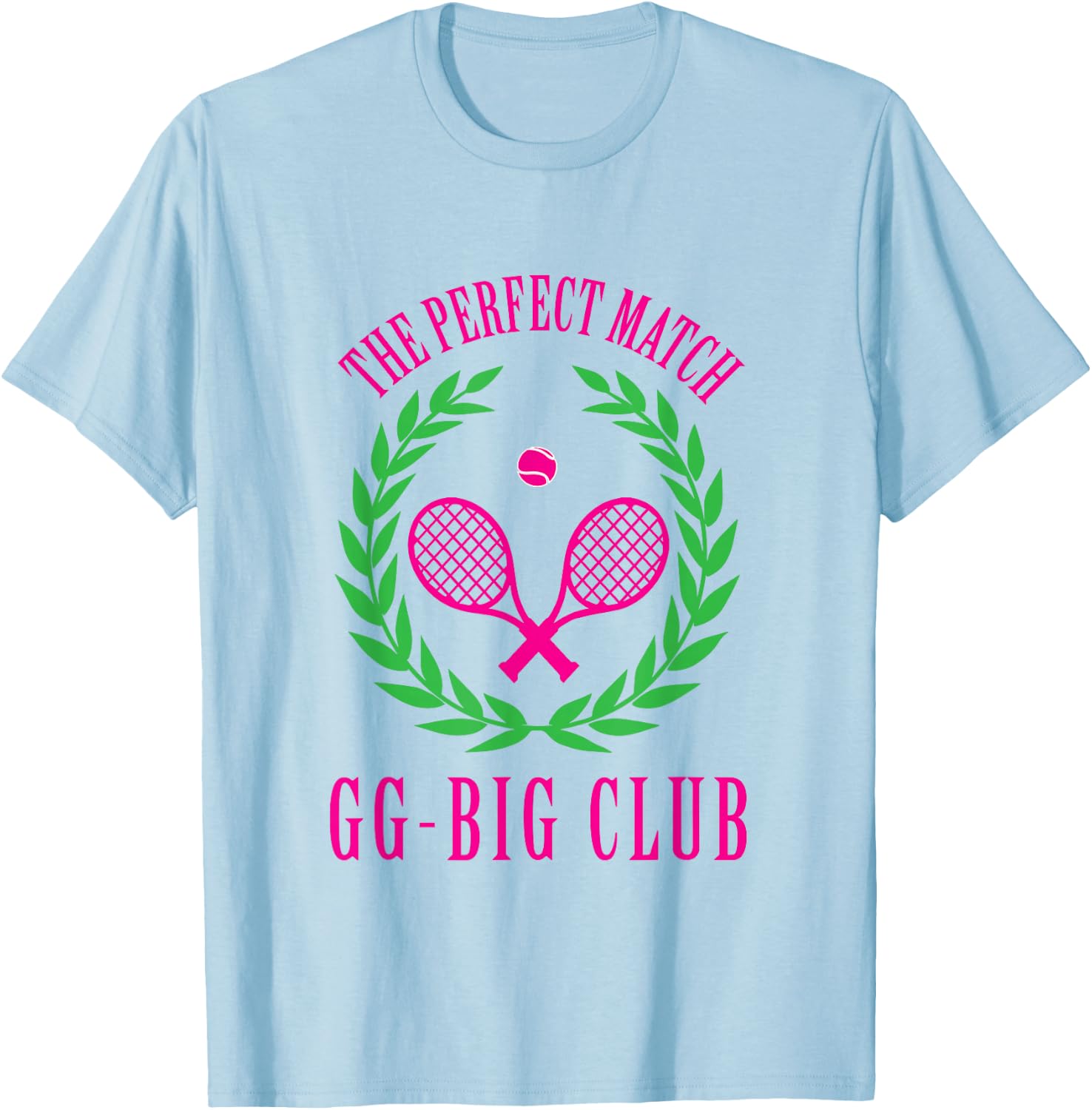 Tennis Match Club Little / GG Big Sorority Reveal T-Shirt - T-Shirt | Light Blue