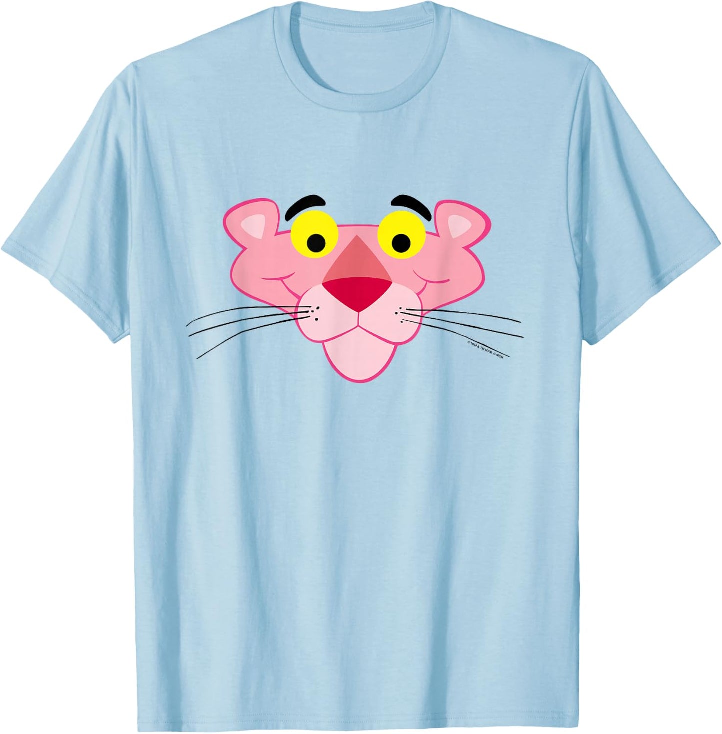 Pink Panther Face T-Shirt - T-Shirt | Light Blue