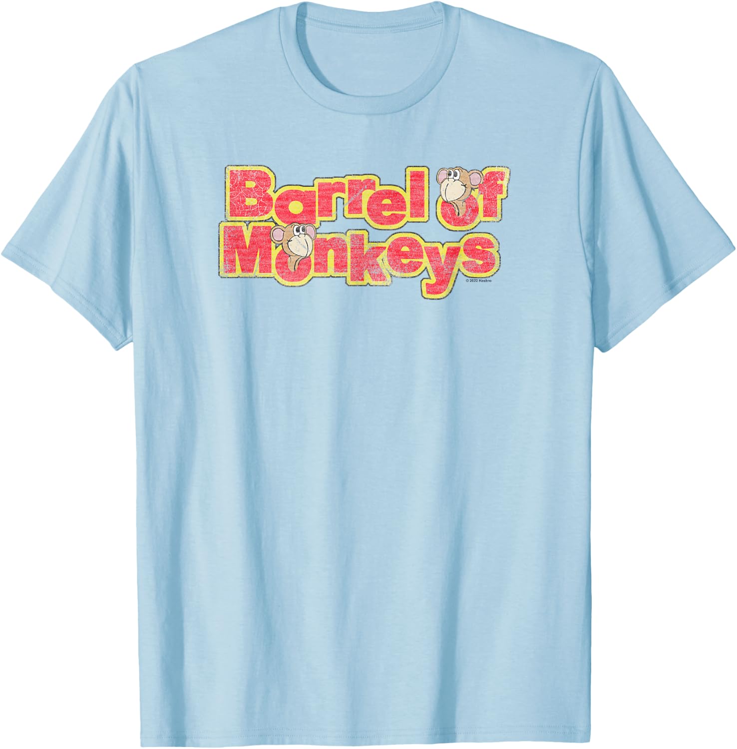Barrel Of Monkeys Classic Retro Vintage Logo T-Shirt - T-Shirt | Light Blue