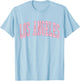 Preppy Varsity Pink Los Angeles T-Shirt - T-Shirt | Light Blue
