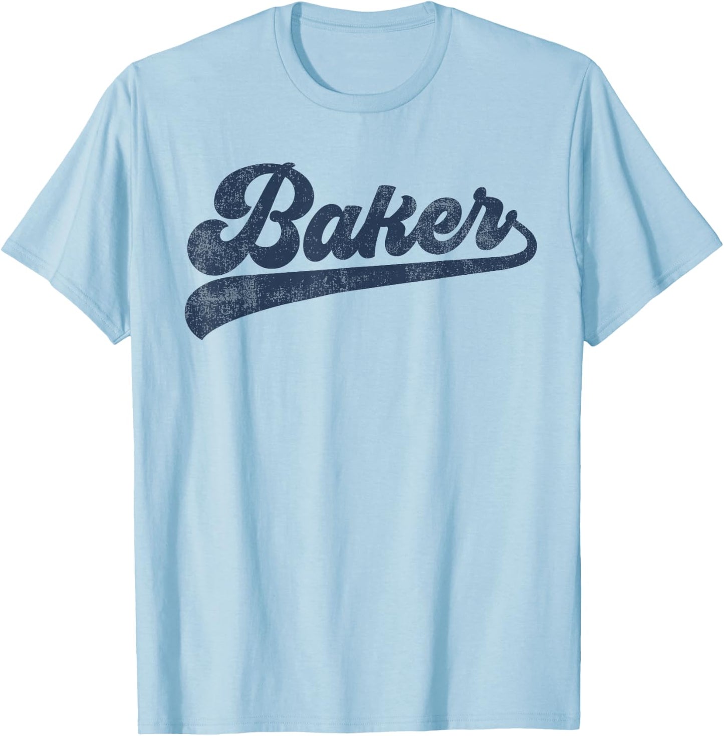 Baker Cute Vintage Graphic Baking T-Shirt - T-Shirt | Light Blue