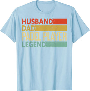 Husband Dad Padel Player Legend | Father's Day Funny Padel T-Shirt - T-Shirt | Light Blue