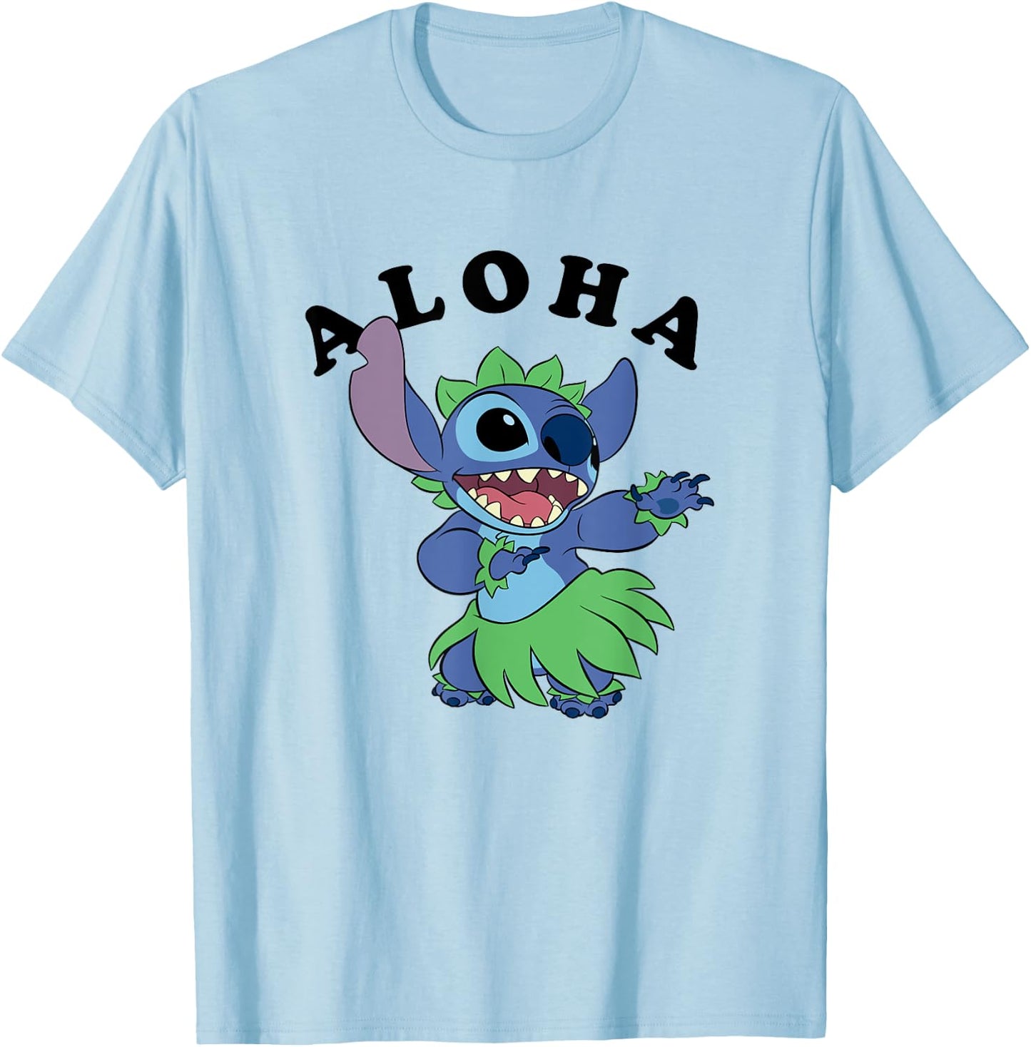 Disney Lilo & Stitch Aloha Hula Dancing Stitch T-Shirt - T-Shirt | Light Blue