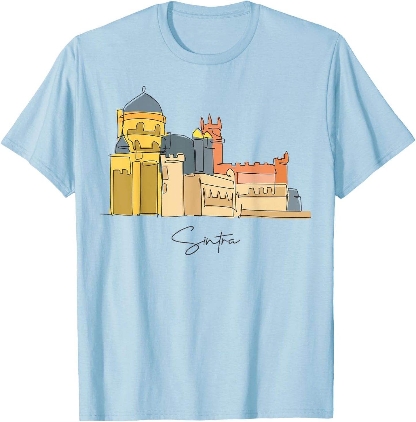 Europe Portugal Lisbon Sintra Portuguese Vacation Souvenir T-Shirt - T-Shirt | Light Blue