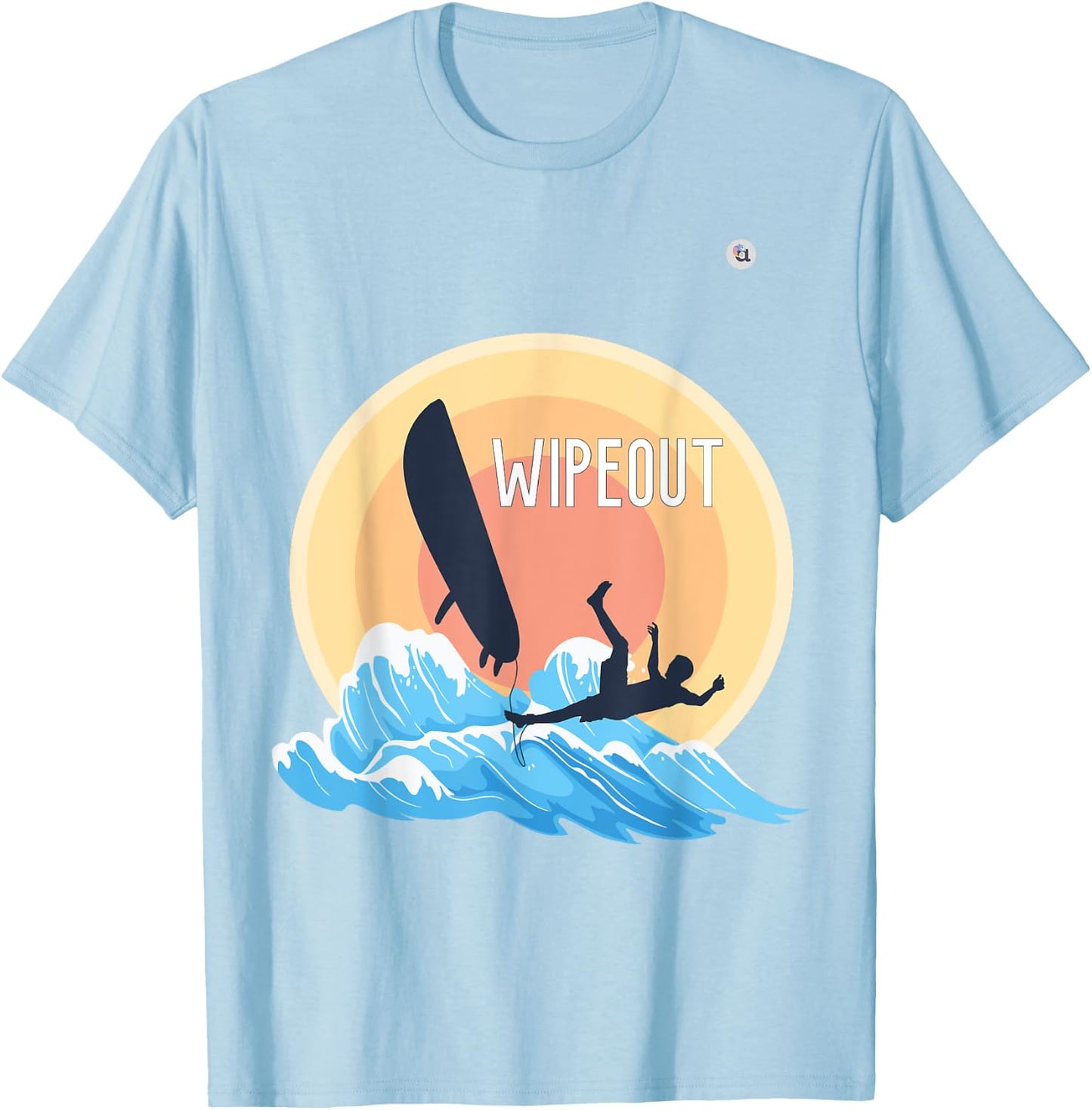 Surf Wipeout T-Shirt - T-Shirt | Light Blue