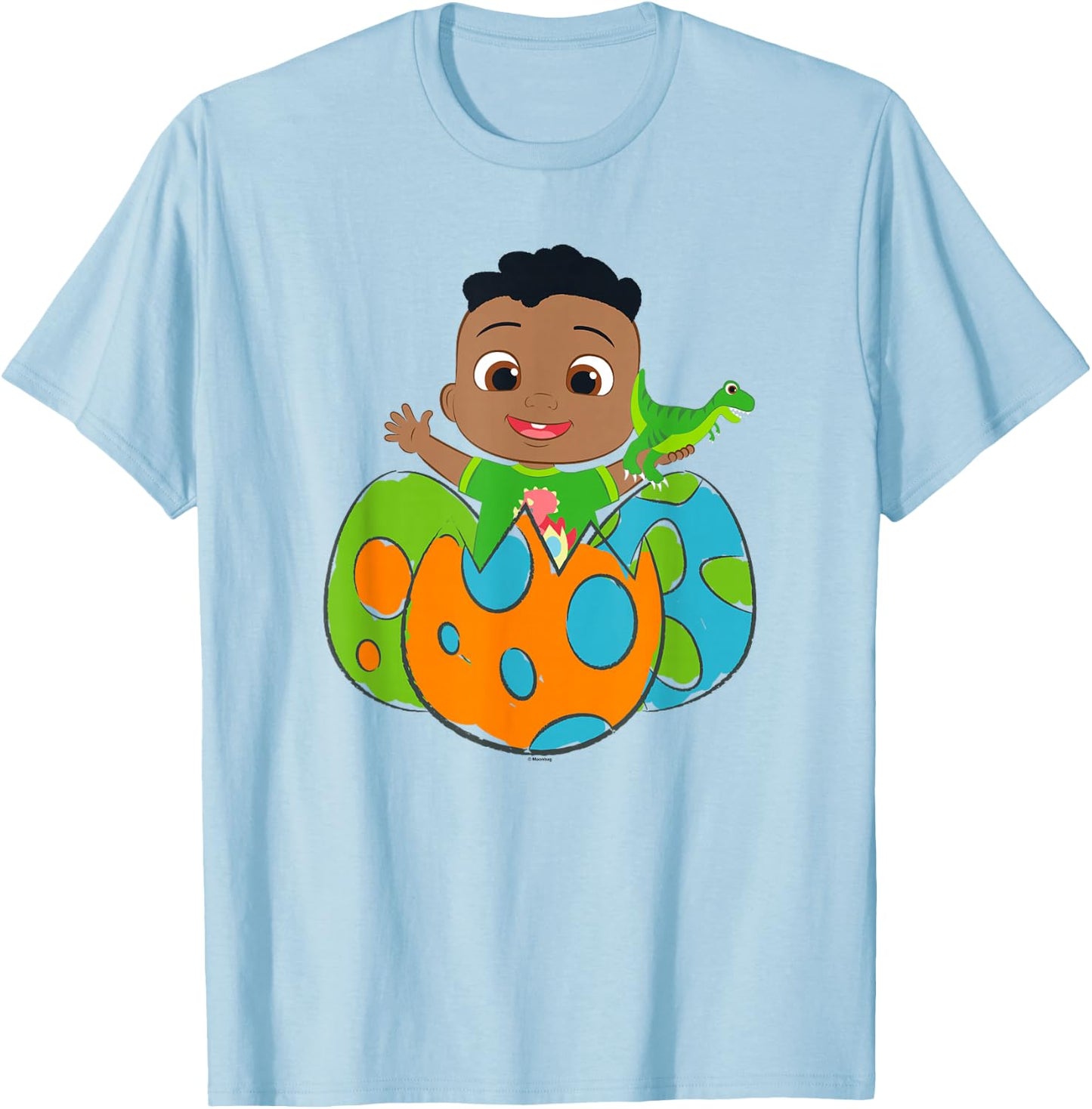CoComelon Cody Dino Eggs Drawn Poster T-Shirt - T-Shirt | Light Blue