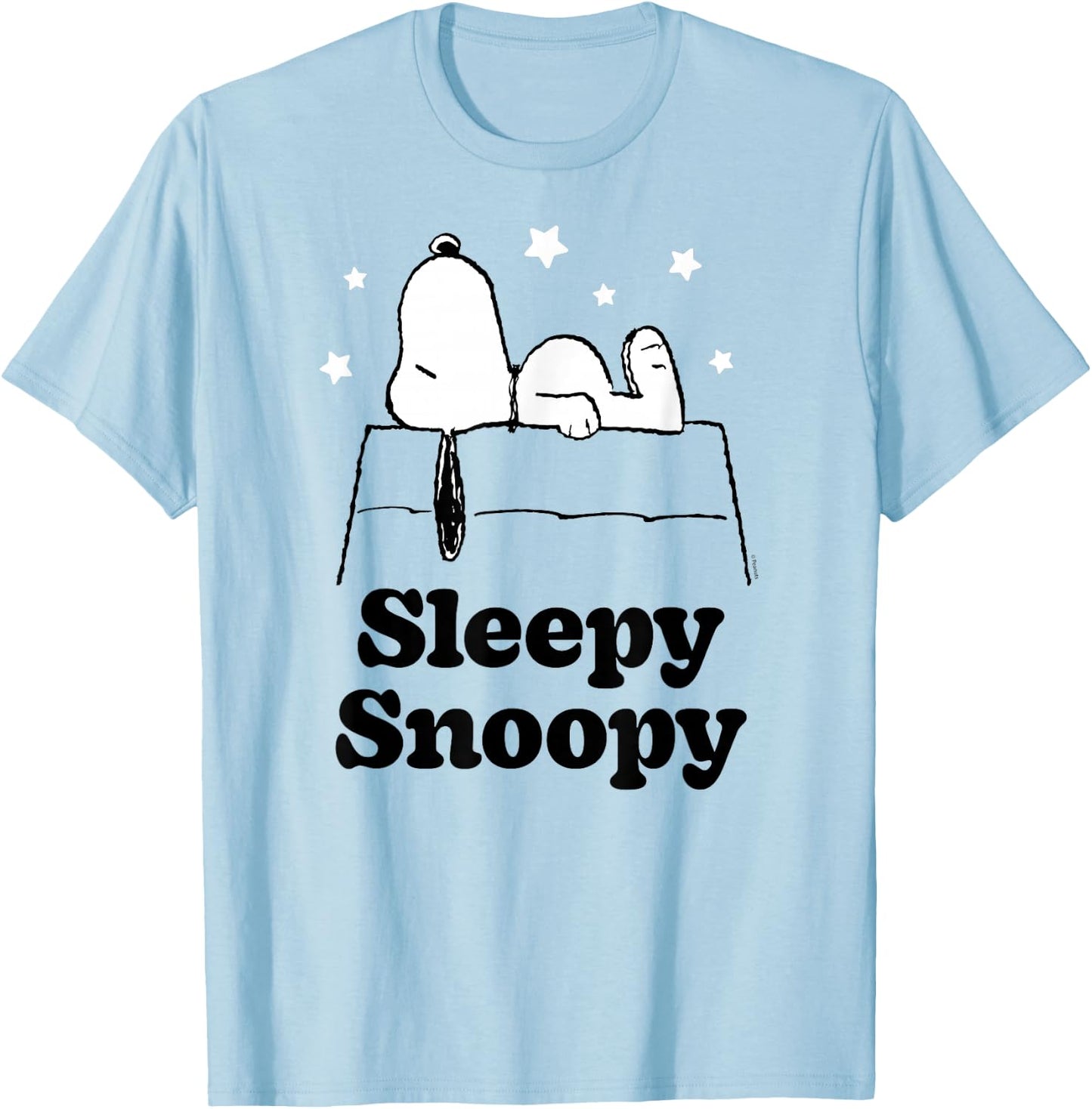 Peanuts Sleepy Snoopy T-Shirt - T-Shirt | Light Blue