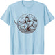 Funny Jesus Riding T-Rex Dinosaur Meme Parody for Believers T-Shirt - T-Shirt | Light Blue