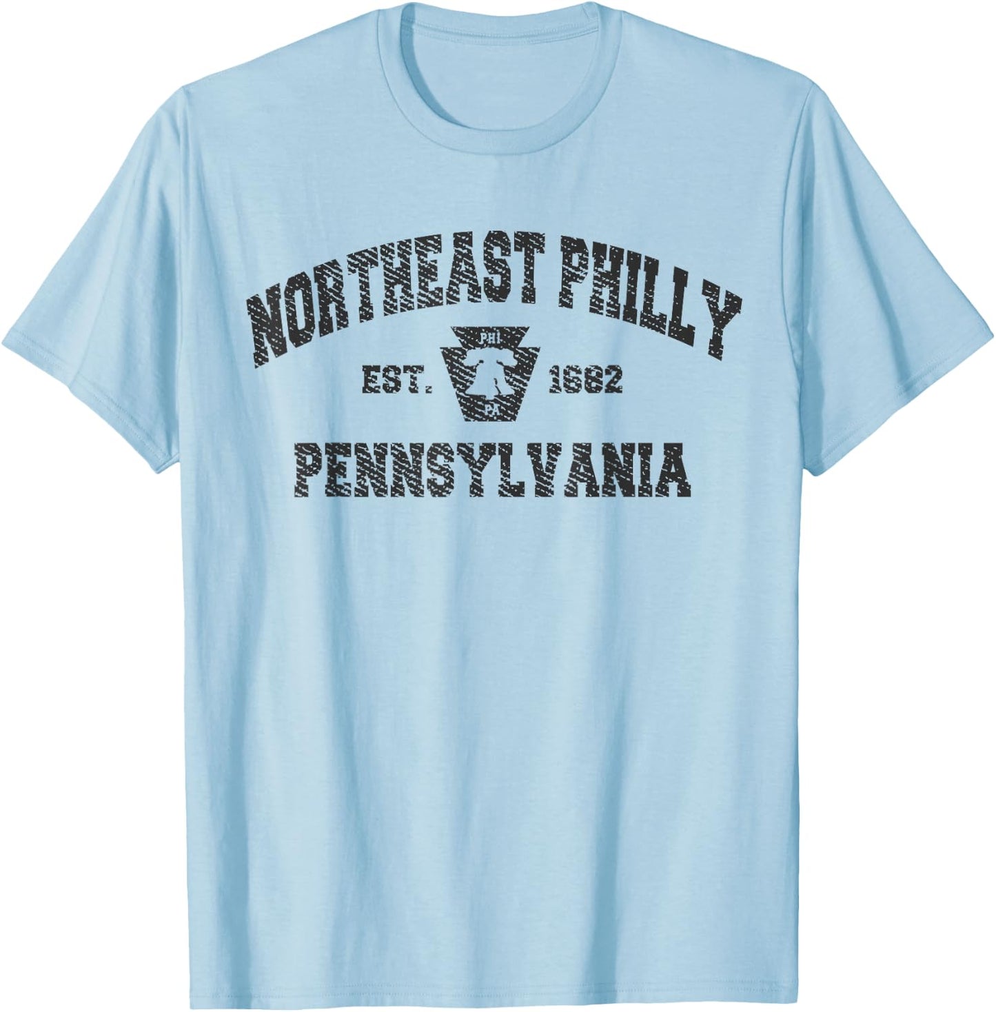 Vintage NORTHEAST PHILLY PENNSYLVANIA 1854 Philadelphia PA T-Shirt - T-Shirt | Light Blue