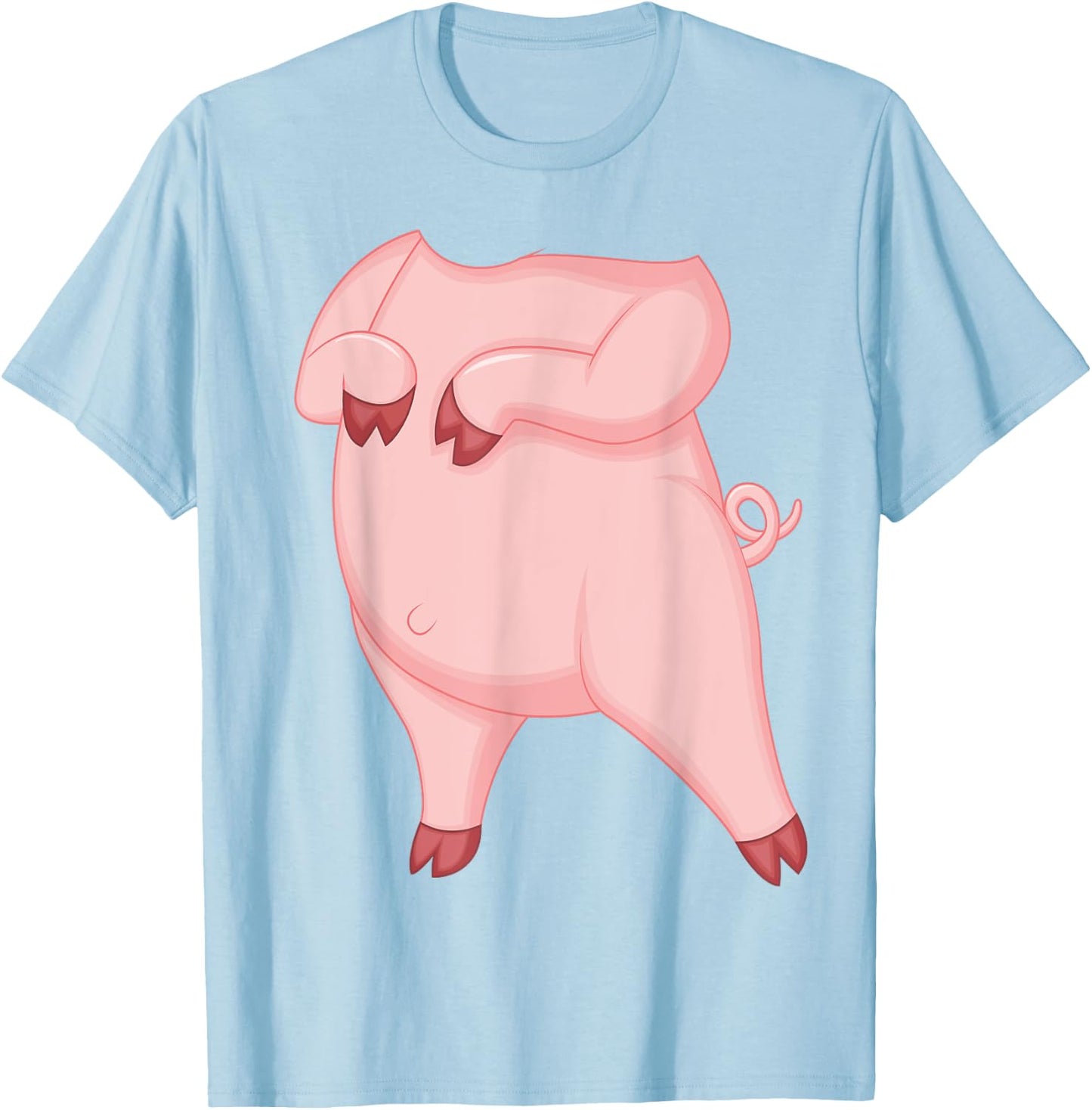 Pig Shirt Adult Kids Men Women Pig Costume T-Shirt - T-Shirt | Light Blue