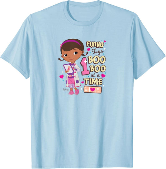 Disney Doc Mc Stuffins - Fixing Toys One Boo Boo At A Time T-Shirt - T-Shirt | Light Blue
