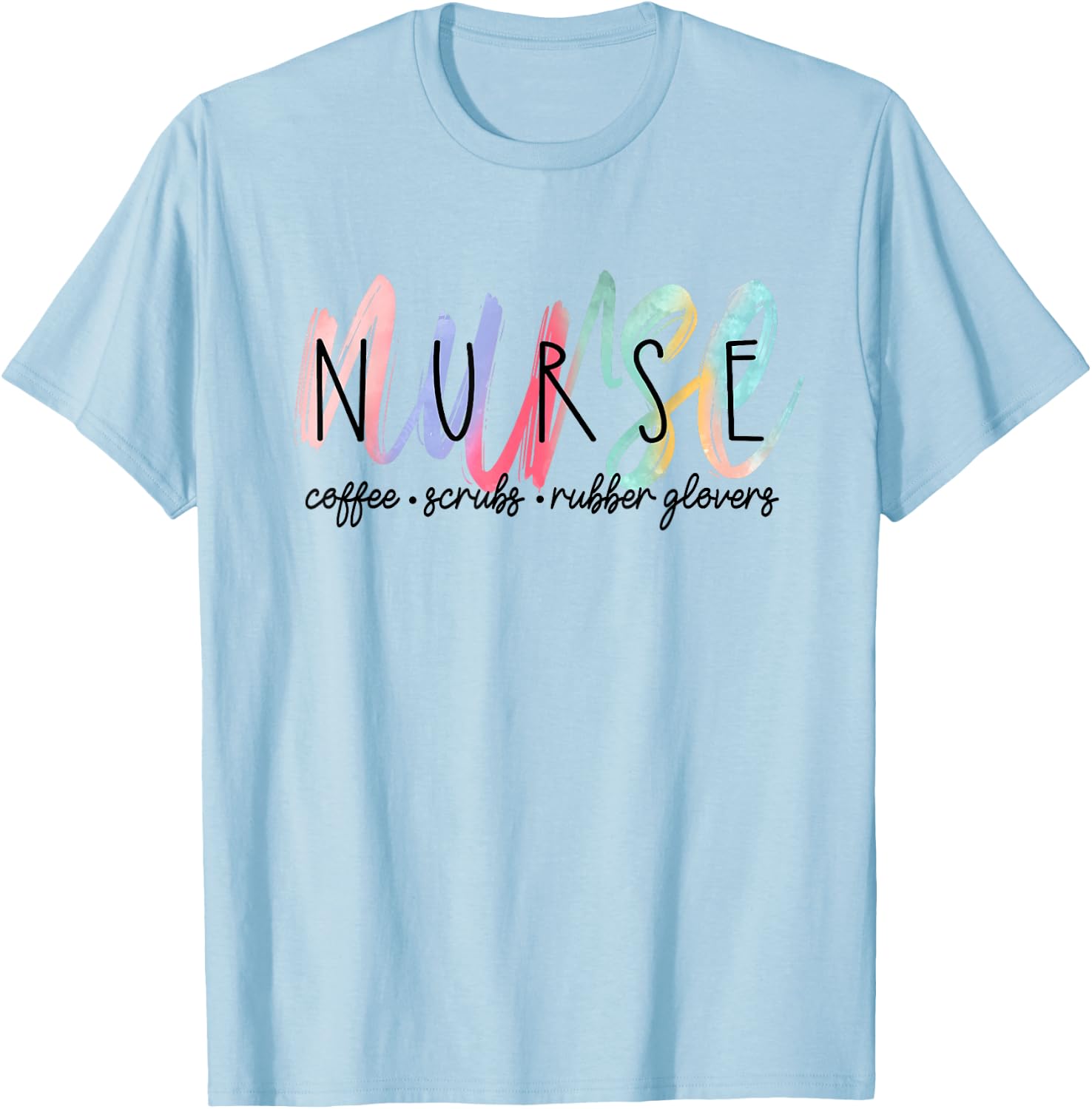 Cute Watercolor Nurse T-Shirt - T-Shirt | Light Blue