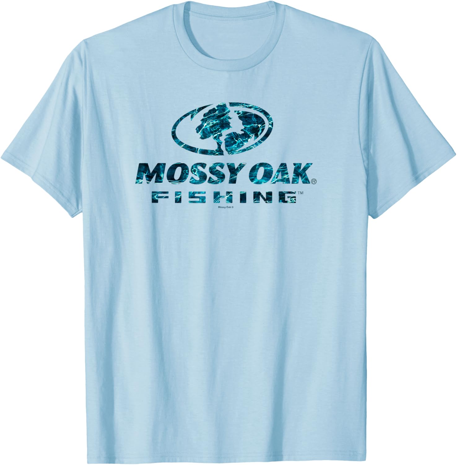 Mossy Oak Fishing Open Water Classic Blue Logo T-Shirt - T-Shirt | Light Blue