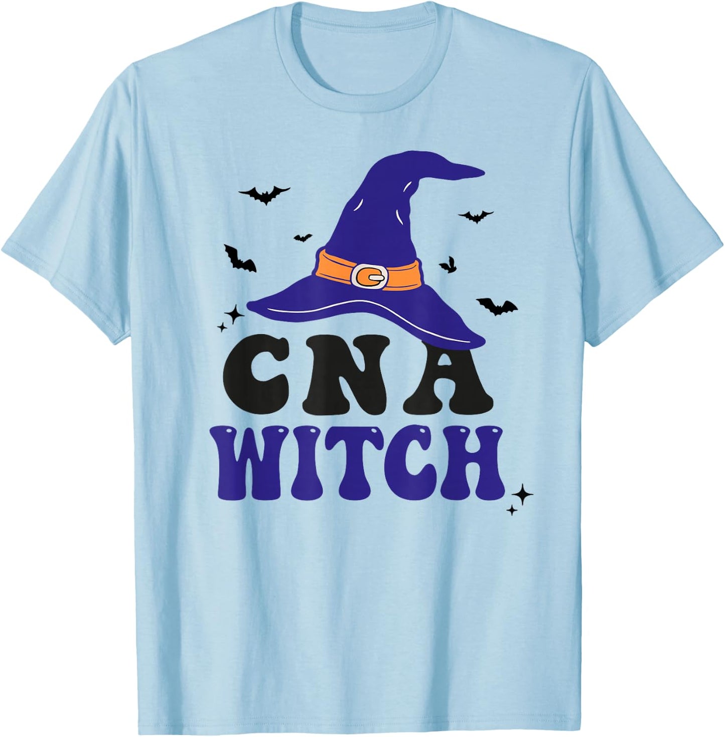 CNA Certified Nursing Assistant Witch Halloween Matching T-Shirt - T-Shirt | Light Blue