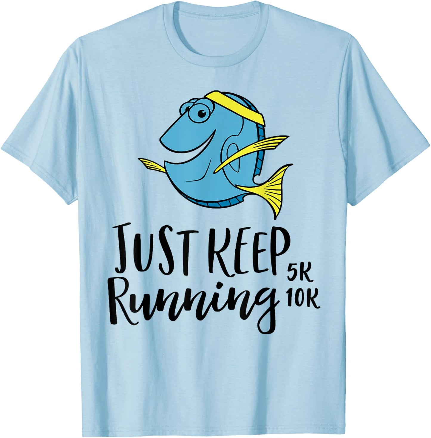 Fish Just Keep Running T-Shirt - T-Shirt | Light Blue