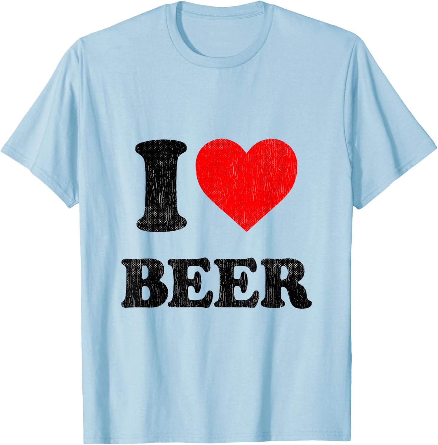 I Heart Beer Shirt For Beer Drinker I Love Beer T-Shirt - T-Shirt | Light Blue