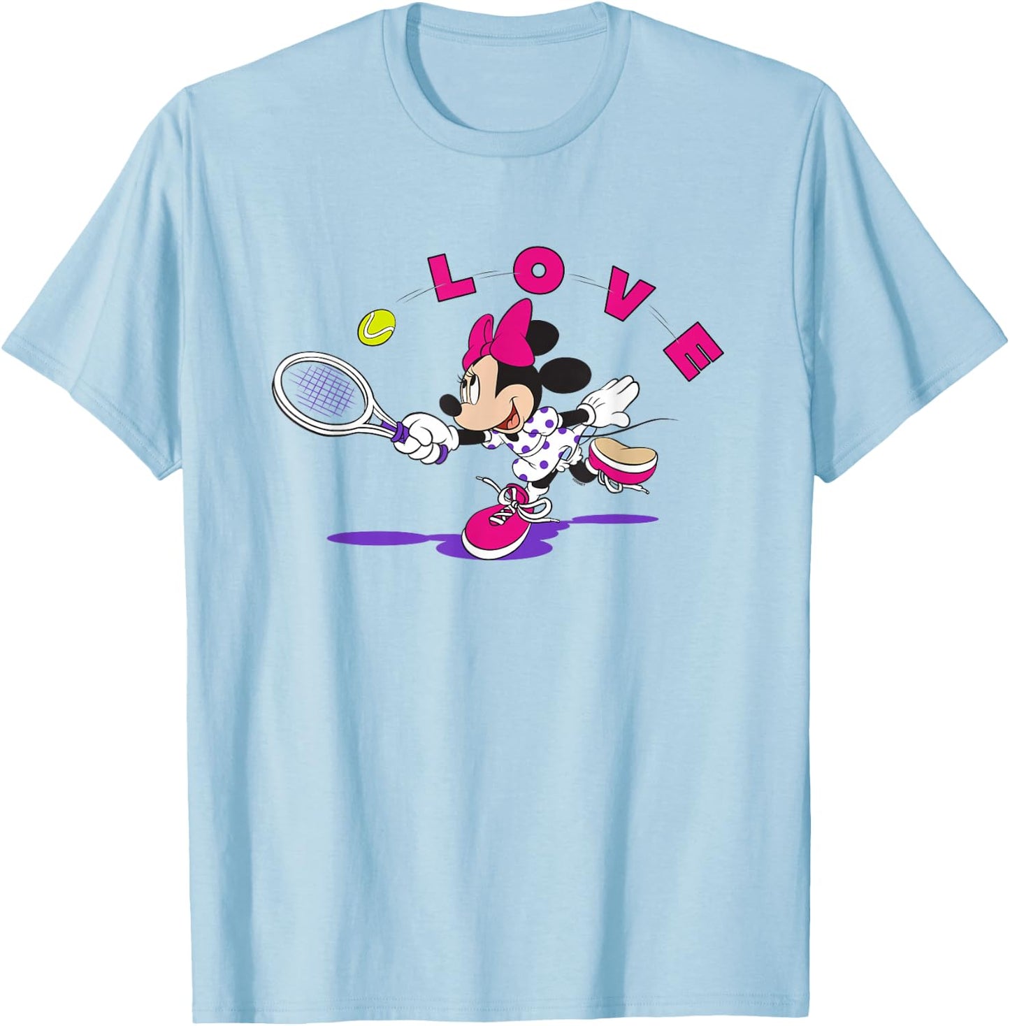 Disney Minnie Mouse Sports Love Tennis Player T-Shirt - T-Shirt | Light Blue