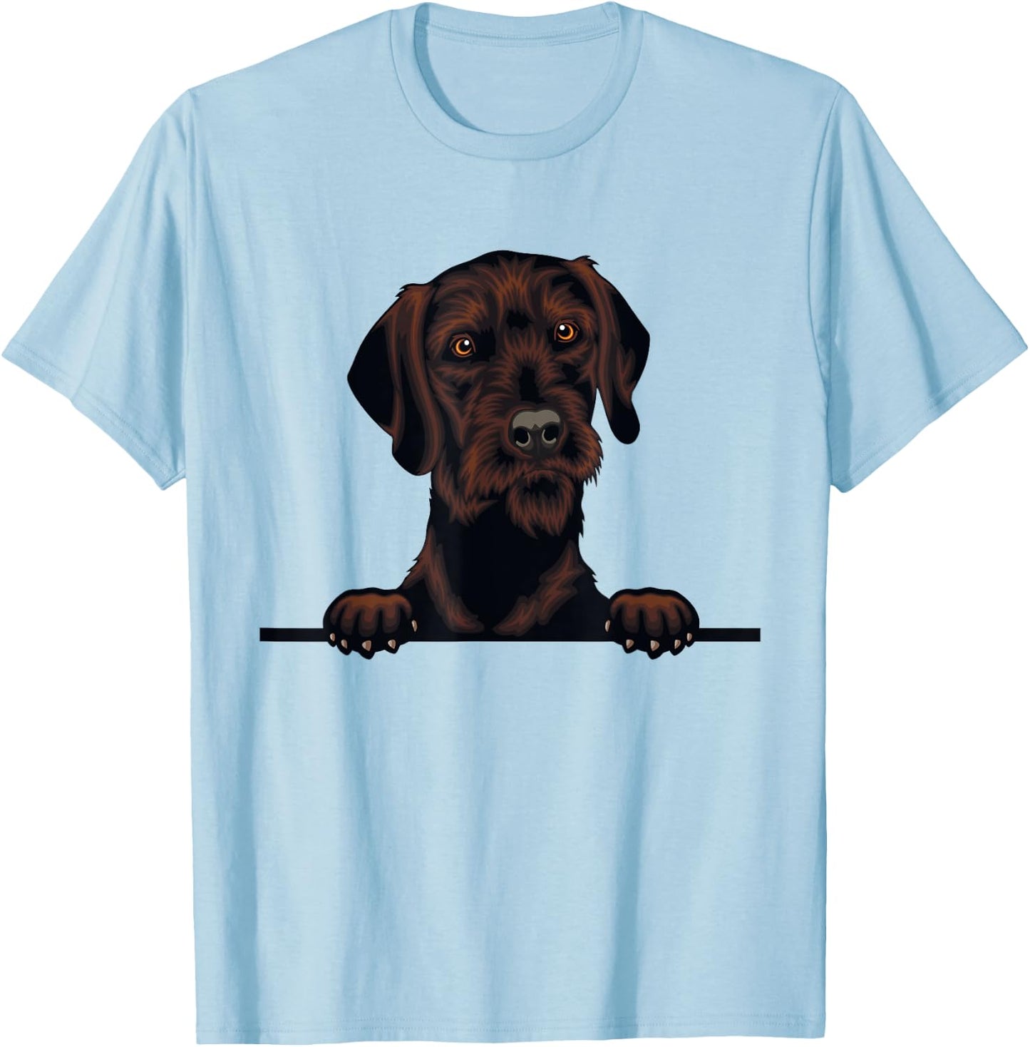 Short Haired Pudelpointer Dog Breed Popping Up Fun Dog Owner Women Girls Kids T-Shirt - T-Shirt | Light Blue