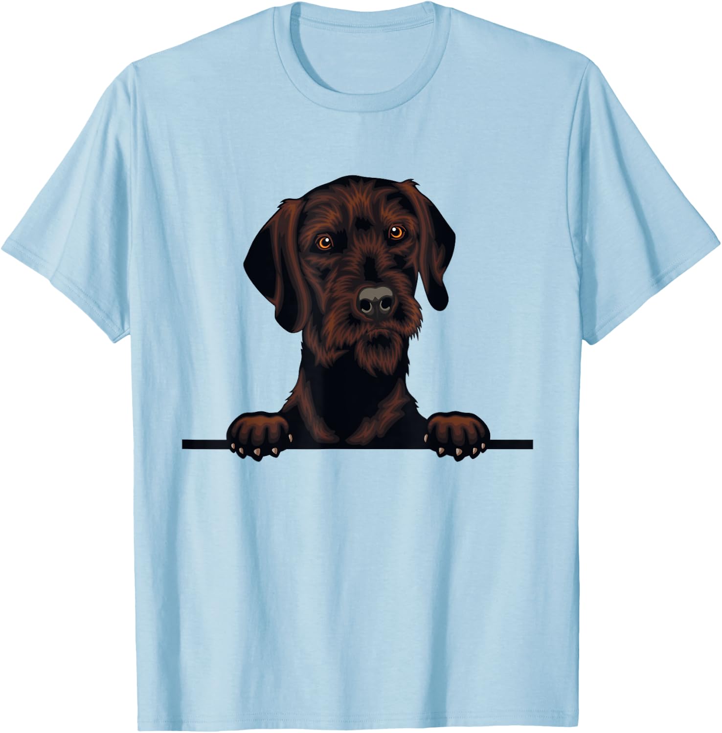 Short Haired Pudelpointer Dog Breed Popping Up Fun Dog Owner Women Girls Kids T-Shirt - T-Shirt | Light Blue