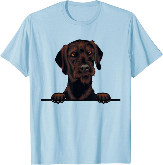 Short Haired Pudelpointer Dog Breed Popping Up Fun Dog Owner Women Girls Kids T-Shirt - T-Shirt | Light Blue