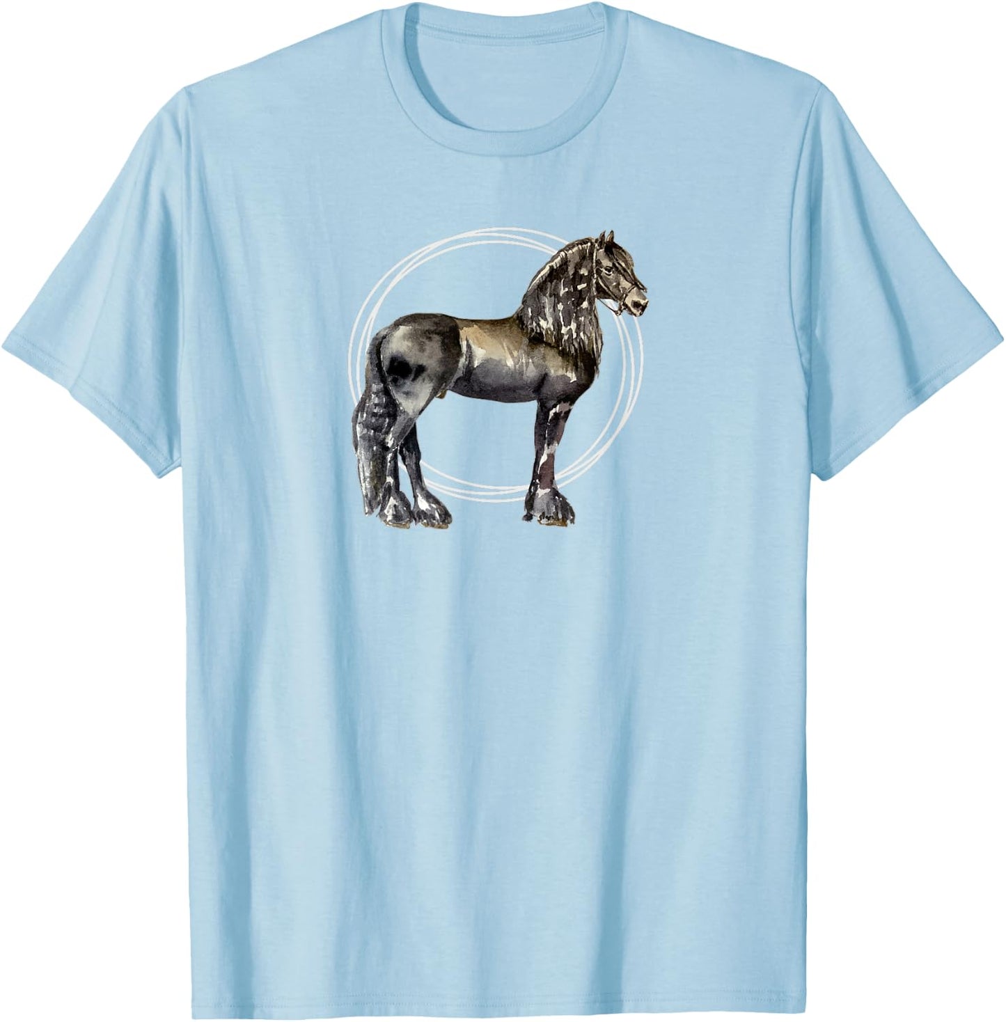 Friesian horse T-Shirt - T-Shirt | Light Blue
