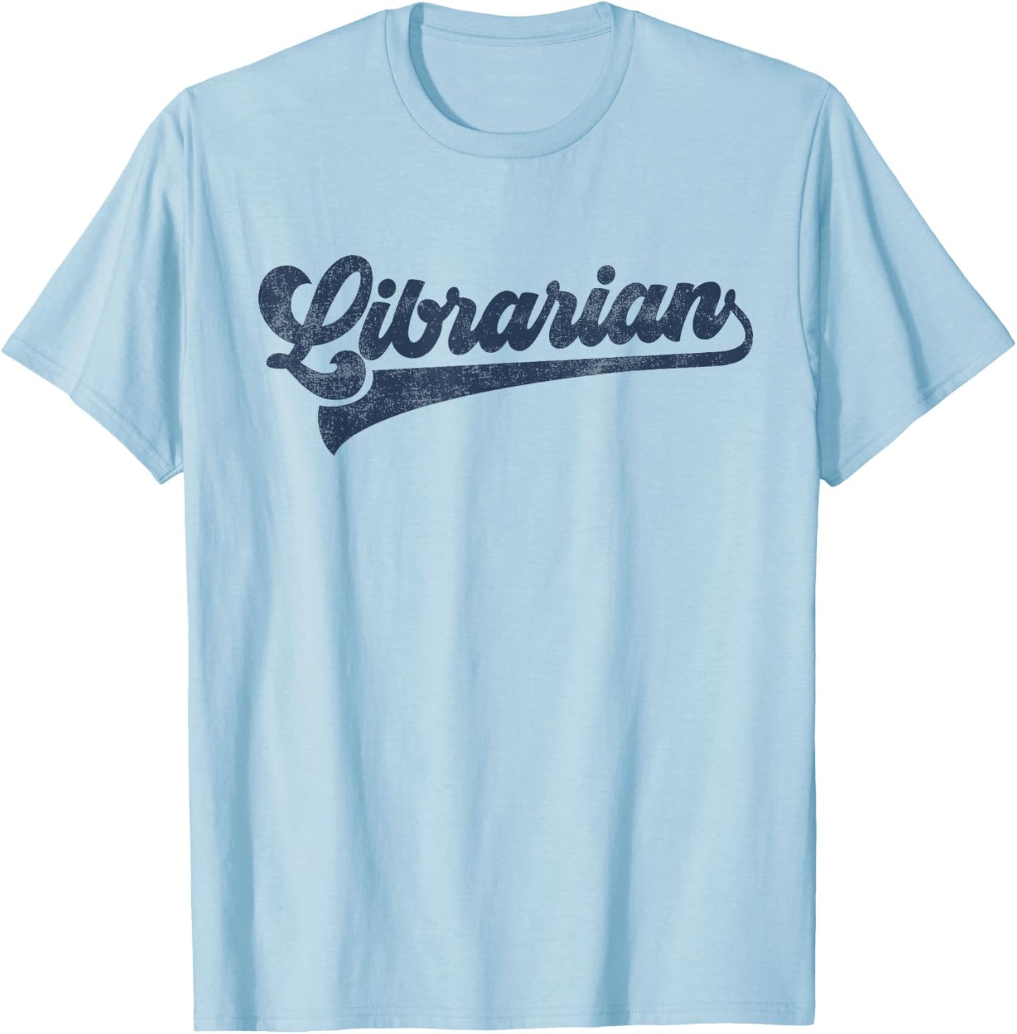Librarian Cute Vintage Graphic T-Shirt - T-Shirt | Light Blue