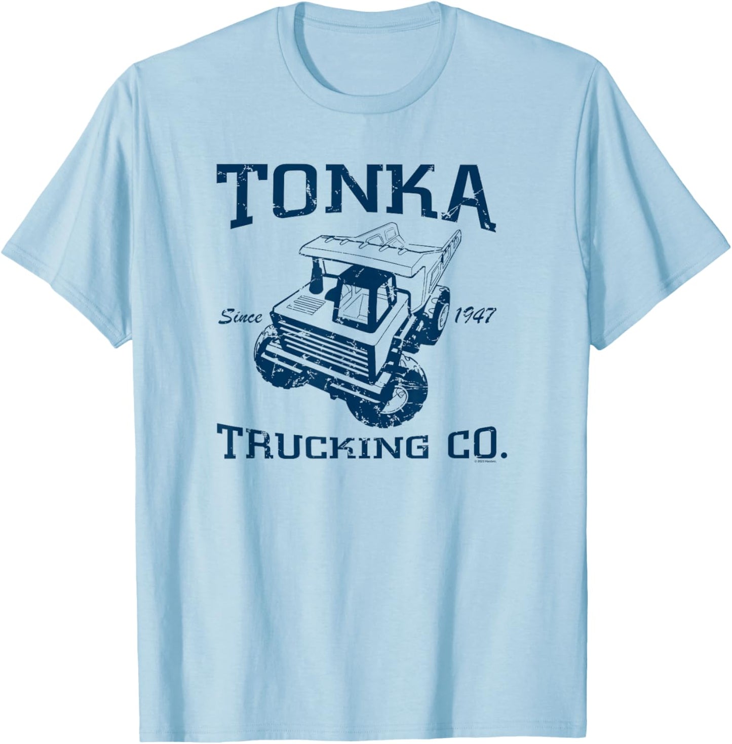 Tonka Trucking Co. Since 1947 Distressed Dump Truck Poster T-Shirt - T-Shirt | Light Blue