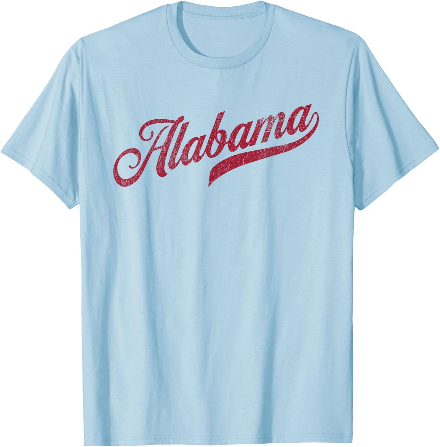 Alabama Varsity Script Classic Sports Jersey Style T-Shirt - T-Shirt | Light Blue