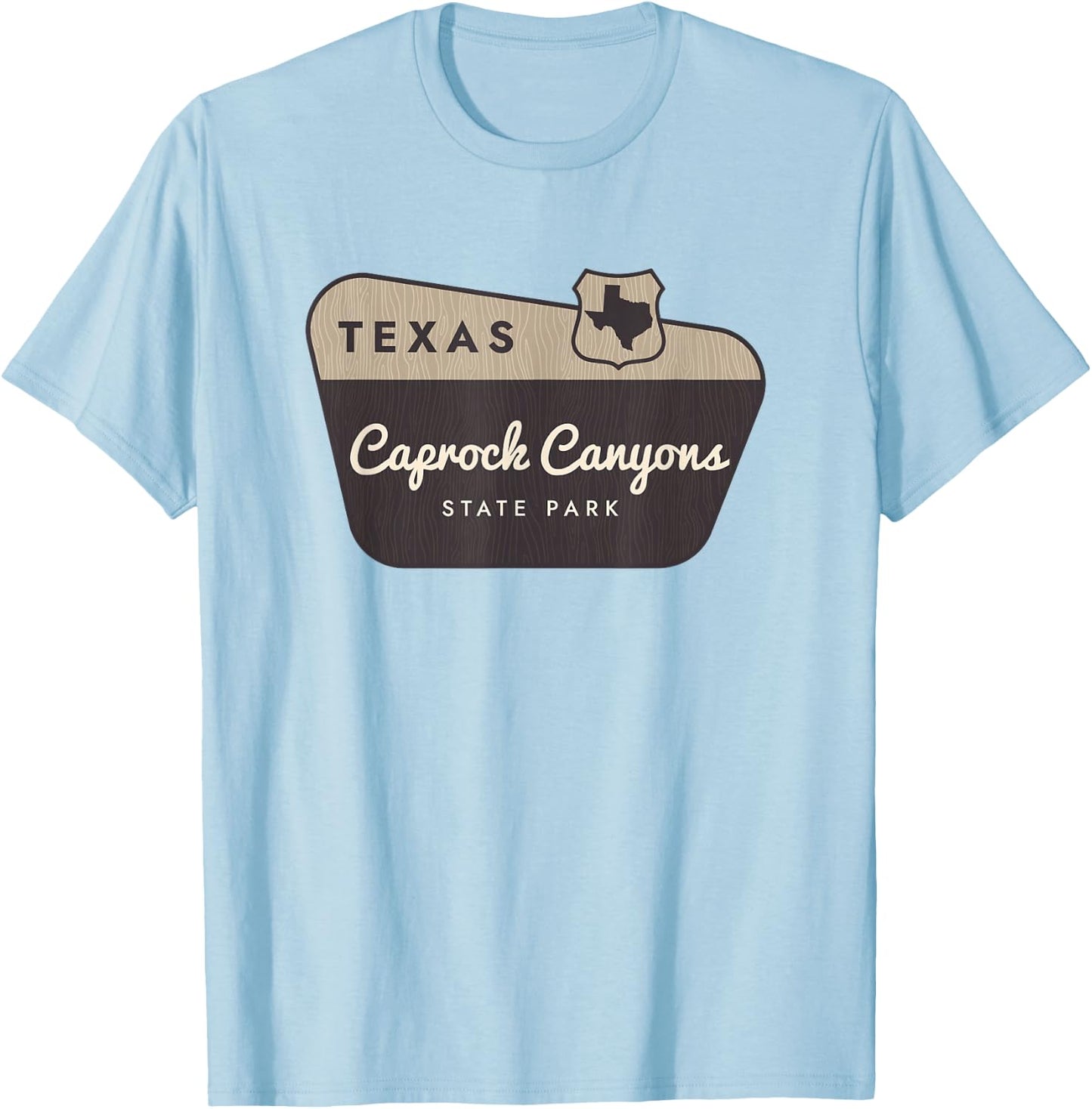 Caprock Canyons State Park Texas TX Welcome Sign Vacation T-Shirt - T-Shirt | Light Blue