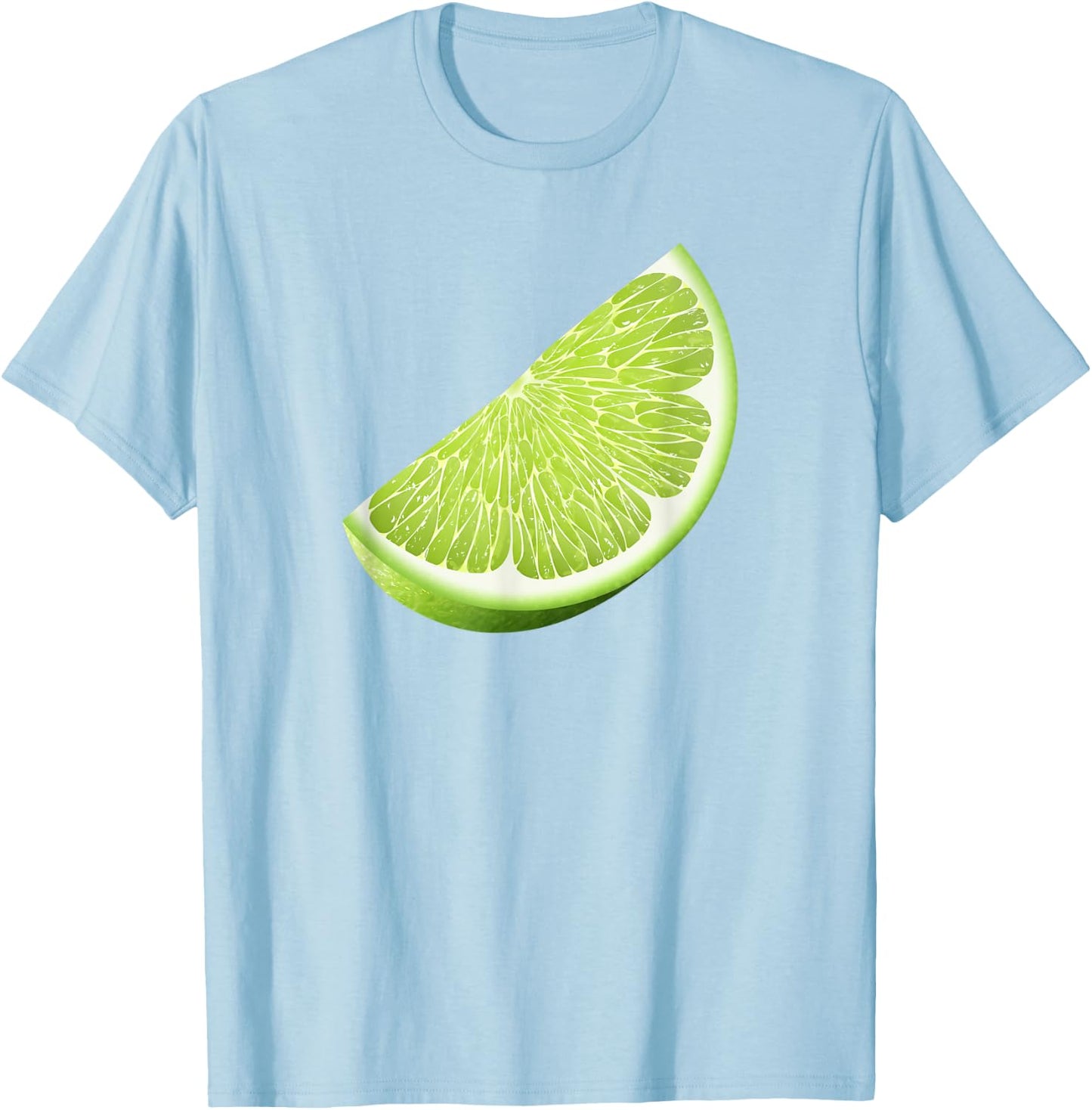 Green Lime Halloween Costume Group Funny Lime Slice Lovers T-Shirt - T-Shirt | Light Blue