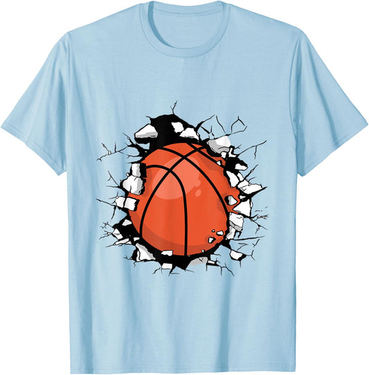 Basketball Sport Game Athlete T-Shirt - T-Shirt | Light Blue