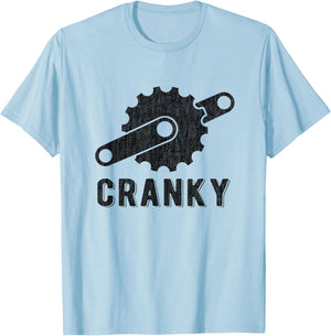 Bicycle Cranky Retro Design for Cycling Lovers T-Shirt - T-Shirt | Light Blue