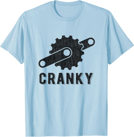 Bicycle Cranky Retro Design for Cycling Lovers T-Shirt - T-Shirt | Light Blue