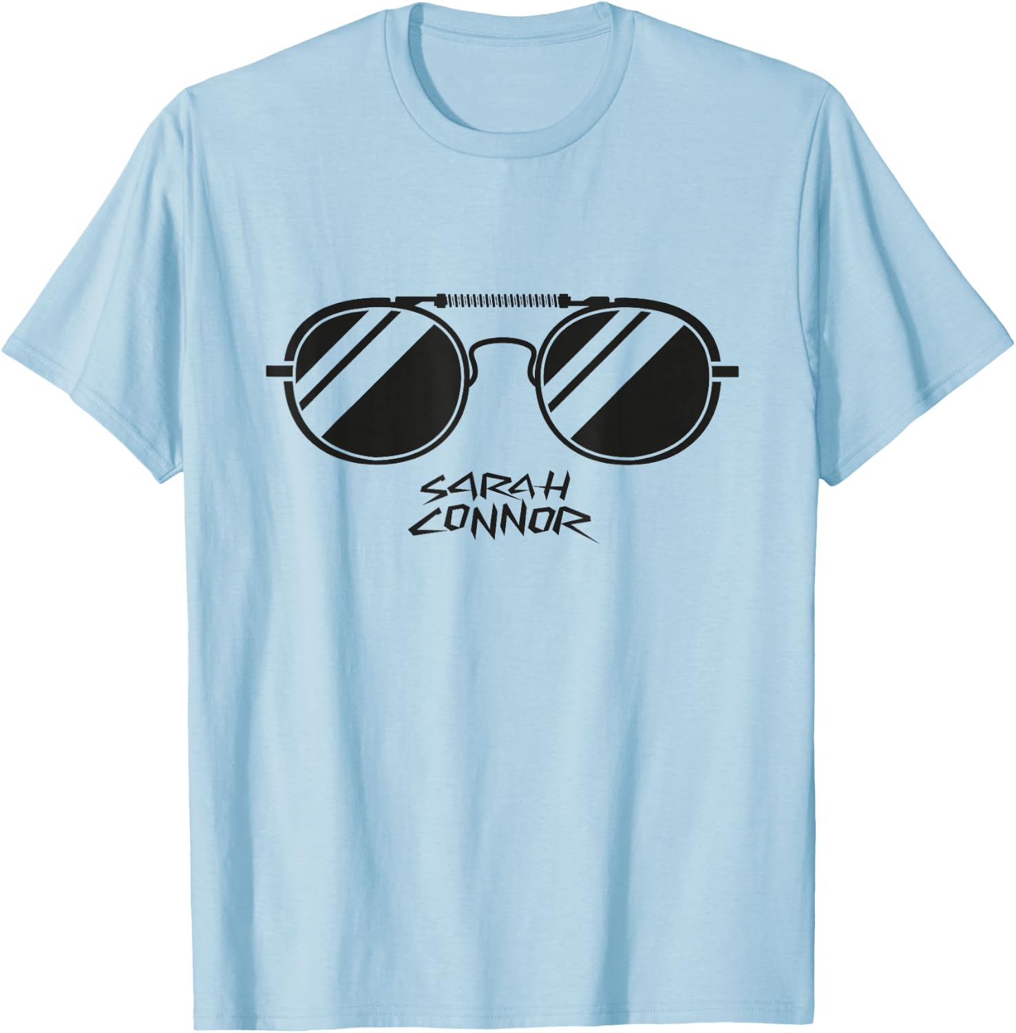 Terminator 2 Sarah Connor Sunglasses T-Shirt - T-Shirt | Light Blue
