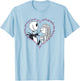 Disney The Nightmare Before Christmas Jack & Sally Heart T-Shirt - T-Shirt | Light Blue