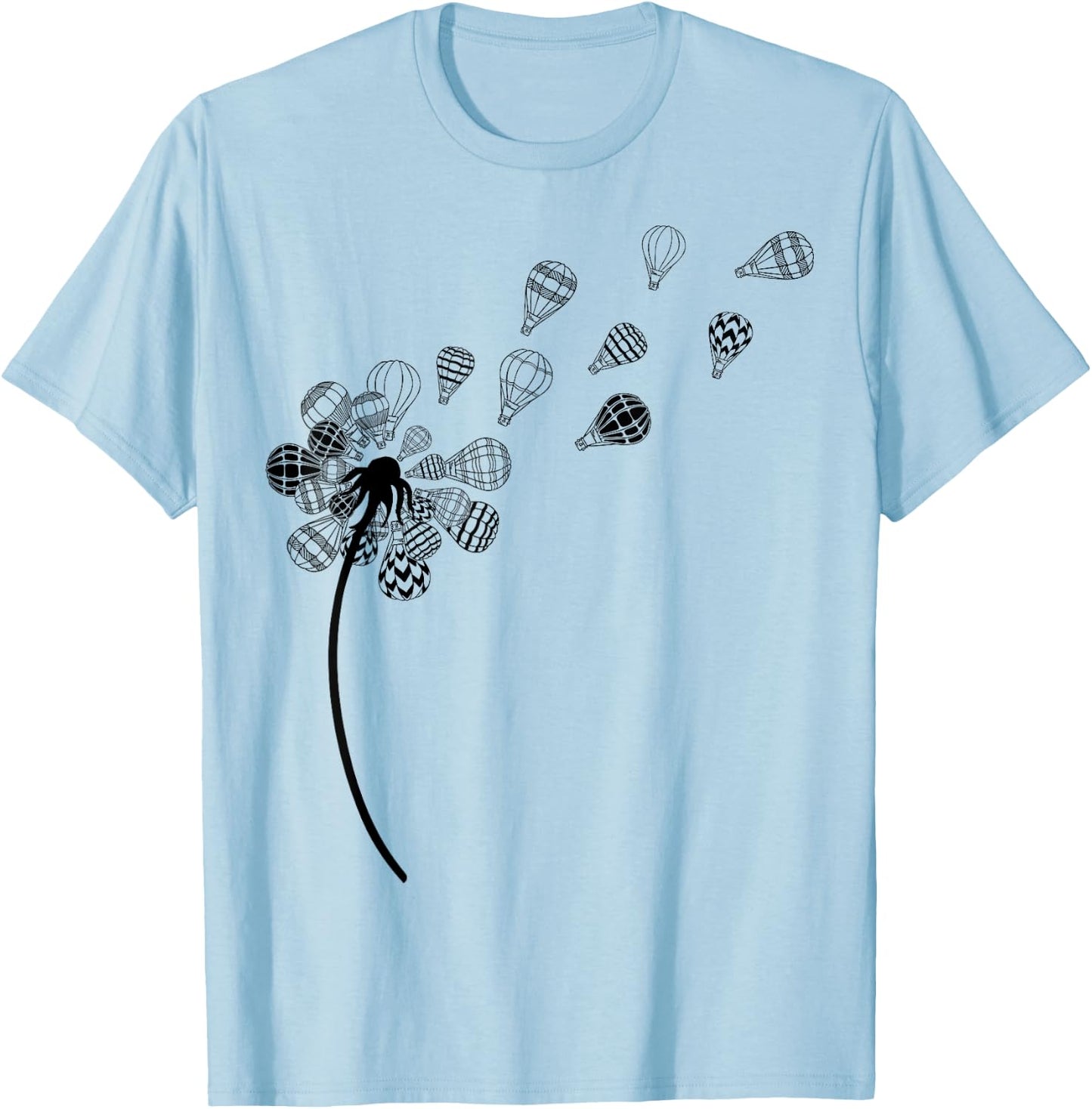 Dandelion Ballooning Shirt Hot Air Balloon Pilot Balloonist T-Shirt - T-Shirt | Light Blue