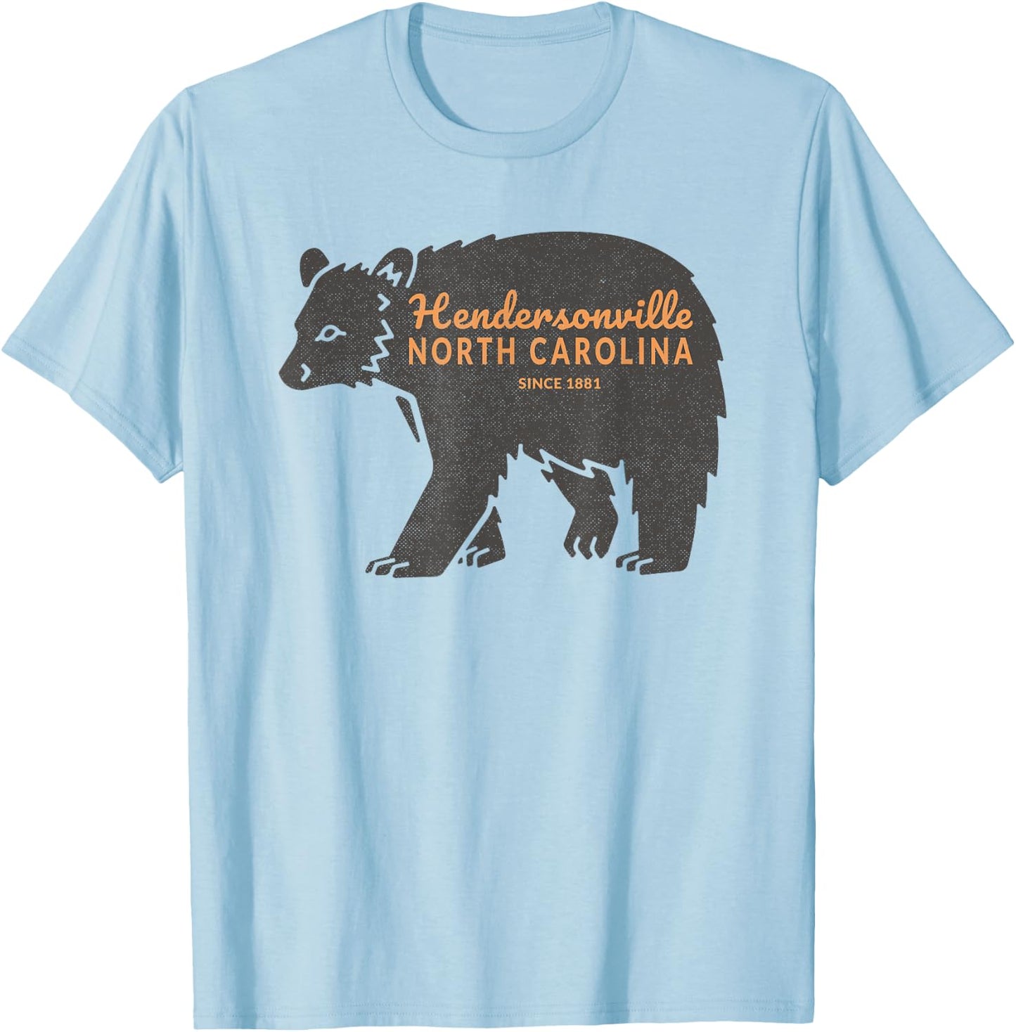 Mountain Towns of NC Bear Hendersonville, NC T-Shirt - T-Shirt | Light Blue