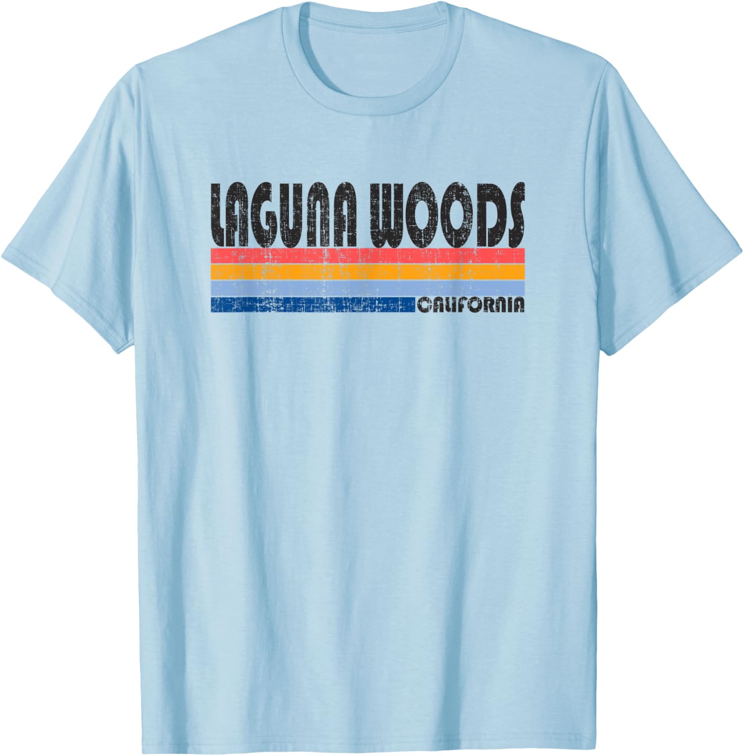 Vintage 70s 80s Style Laguna Woods, CA T-Shirt - T-Shirt | Light Blue