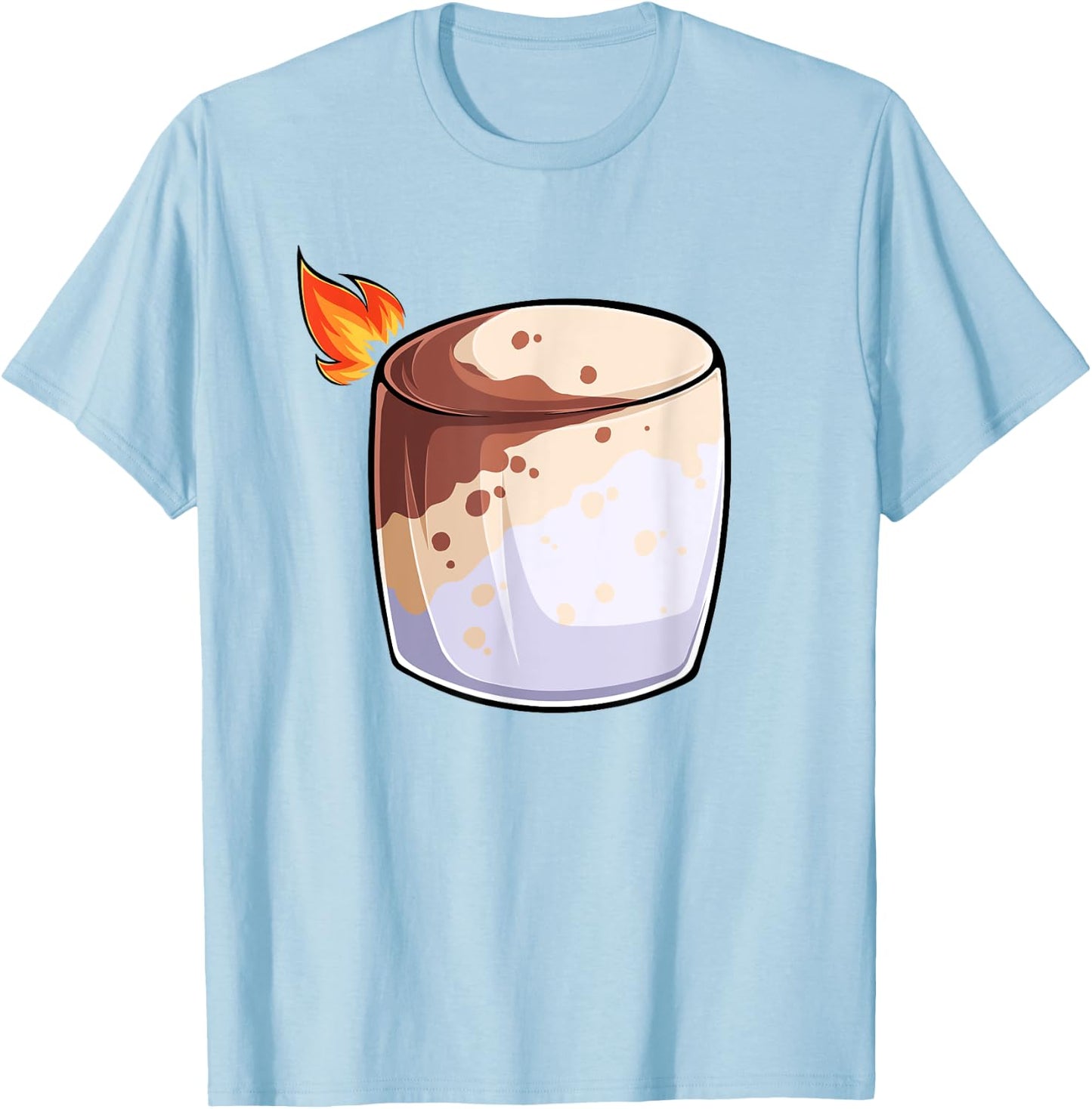 Burning Marshmallow S'mores Costume Group Camping T-Shirt - T-Shirt | Light Blue