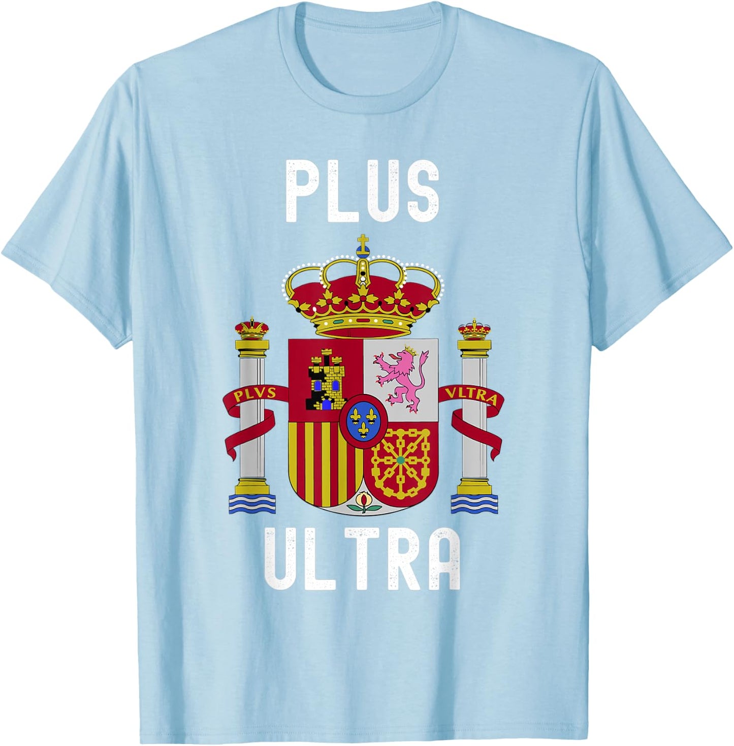 Plus Ultra Spain Flag Patriotic Kids Boys Red T-Shirt - T-Shirt | Light Blue