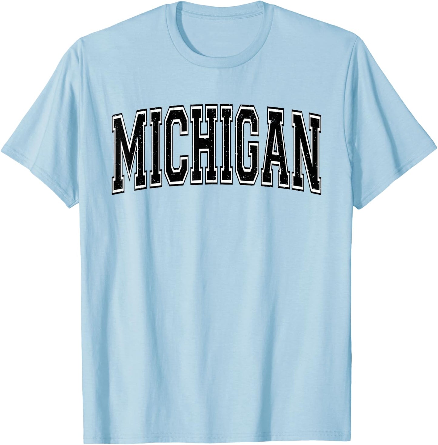 Michigan Varsity Sports Athletic Jersey Style T-Shirt - T-Shirt | Light Blue