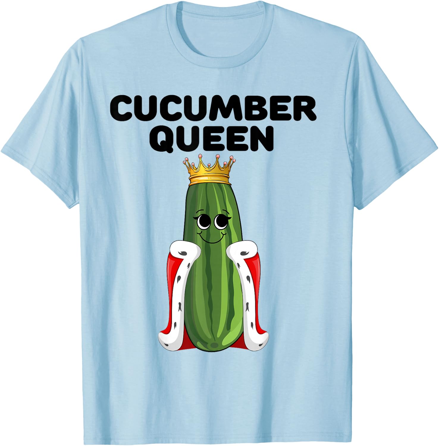 Cucumber Queen Girls Cucumber Lover Design | Cucumber T-Shirt - T-Shirt | Light Blue