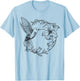 Hummingbird with Flowers Art Women Birds Lovers T-Shirt - T-Shirt | Light Blue