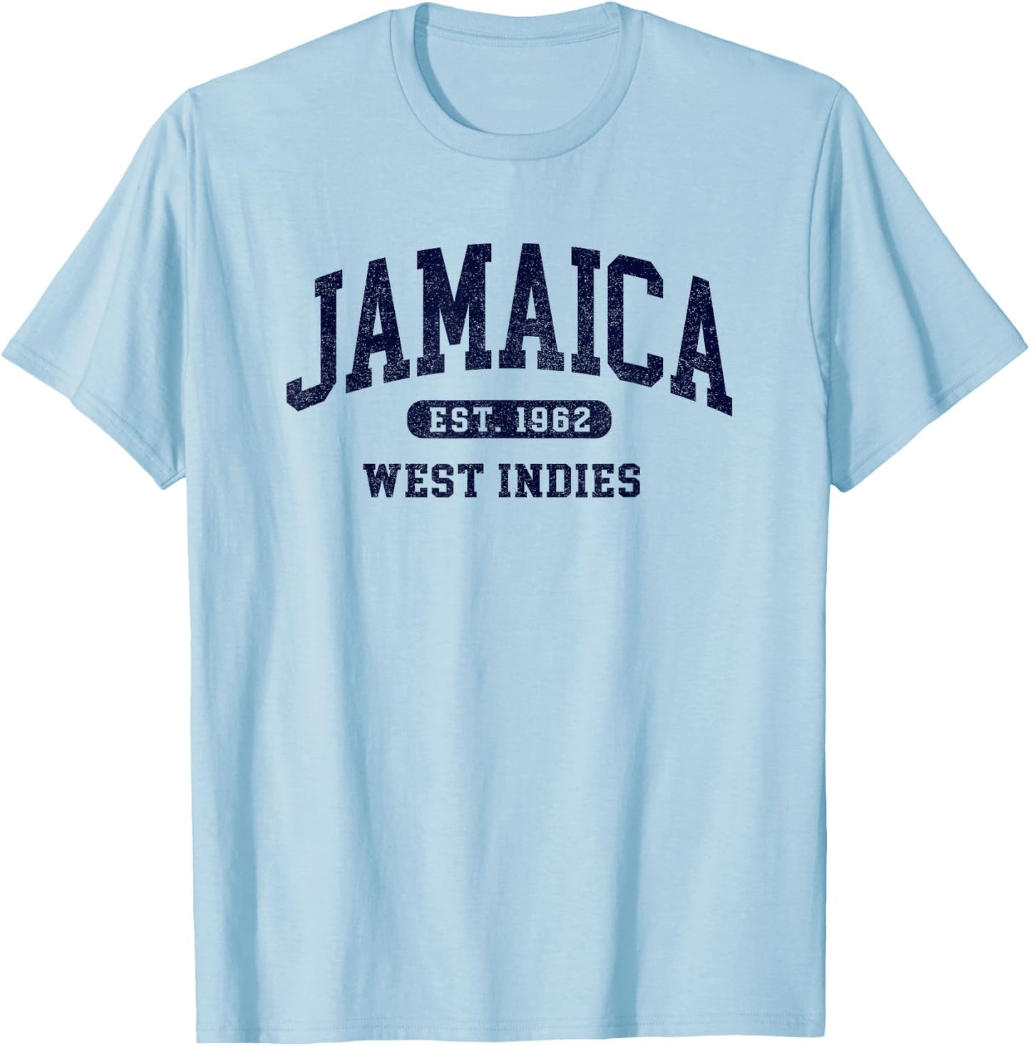 Retro Jamaica Est 1962 Vintage Jamaican T-Shirt - T-Shirt | Light Blue