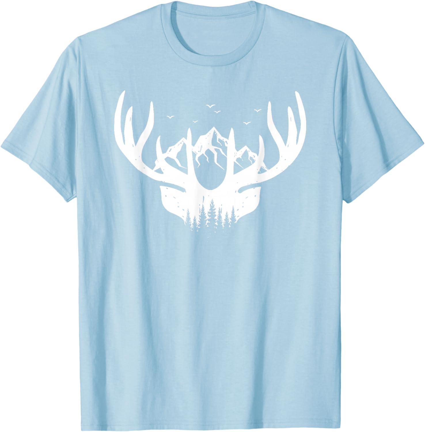 Hunter Orange Deer Hunting T-Shirt - T-Shirt | Light Blue