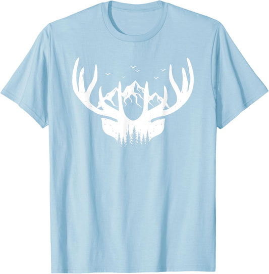 Hunter Orange Deer Hunting T-Shirt - T-Shirt | Light Blue