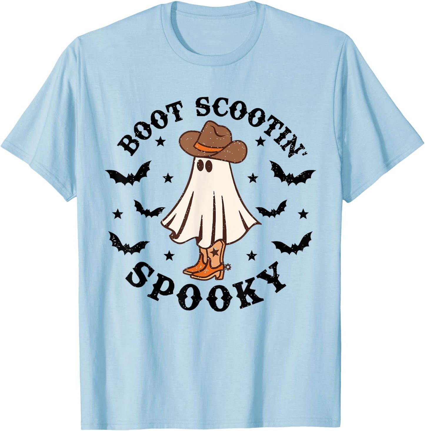 Boot Scootin Spooky T-Shirt - T-Shirt | Light Blue